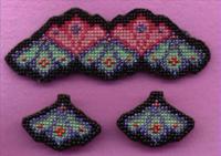 Beaded Pin and Earring Set