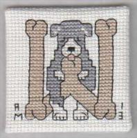 Dog Alphabet Letter W