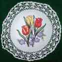 Tulips & Periwinkles Doily