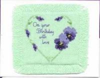 Birthday Pansies Card