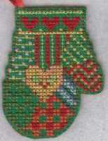 Patchwork Mitten Ornament