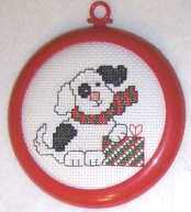 Puppy and Present Ornament