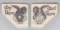 Stop and Start Hare Bookmark