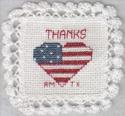 Patriotic Heart Doily